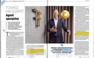 W najnowszym numerze Magazynu Forbes 6/2019 publikacja sesji Tomasz Magdziarz z Fabryki Futbolu
